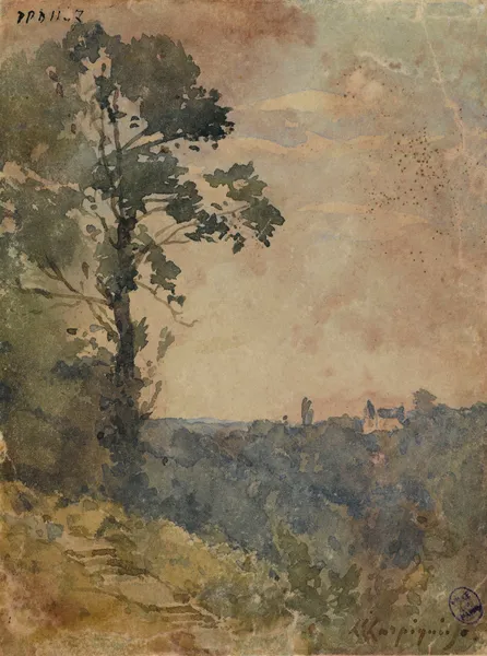 Etude d’arbres av Henri-Joseph Harpignies