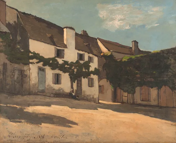 Maison à Hérisson av Henri-Joseph Harpignies