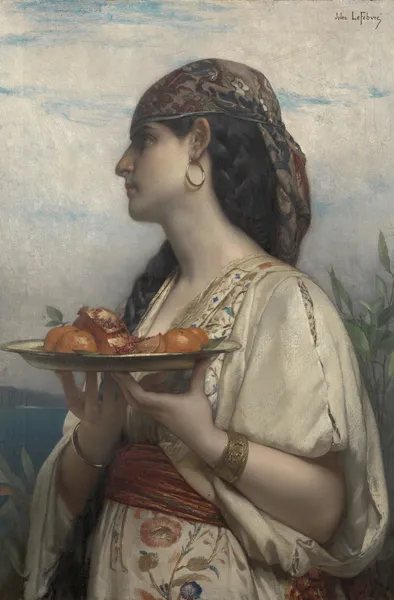 Slave with a Bowl of Fruit av Jules Joseph Lefebvre