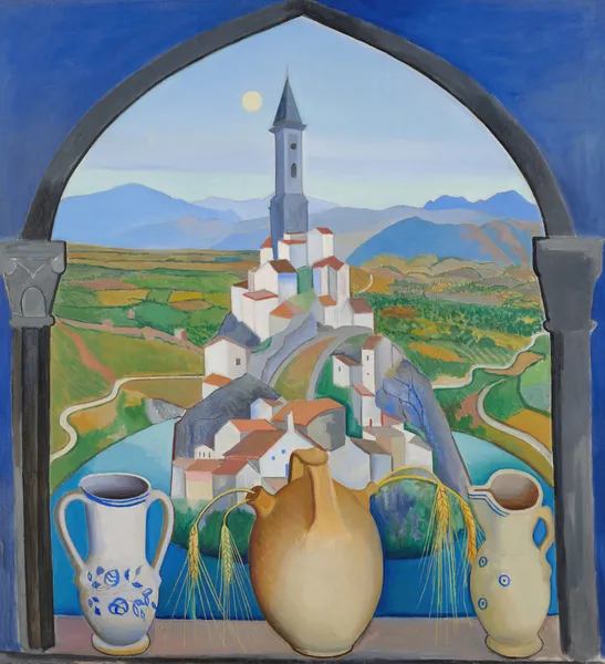 Le Village (20th century) av Joseph Stella
