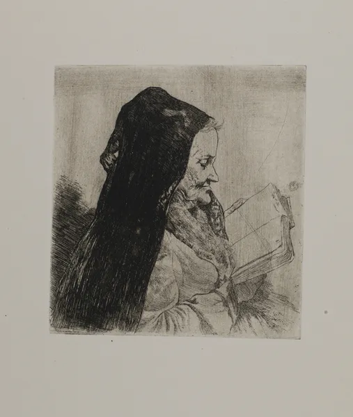 Old Woman Reading av Joseph Stella