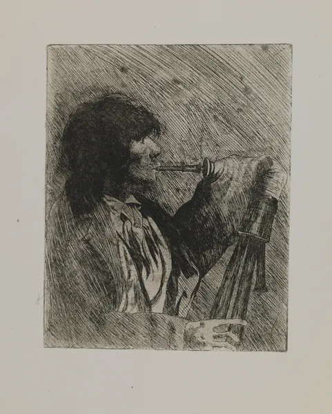 Untitled–Man with Bagpipe av Joseph Stella