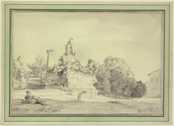 Grabmal der Horatier und Curiatier av Claude-Joseph Vernet