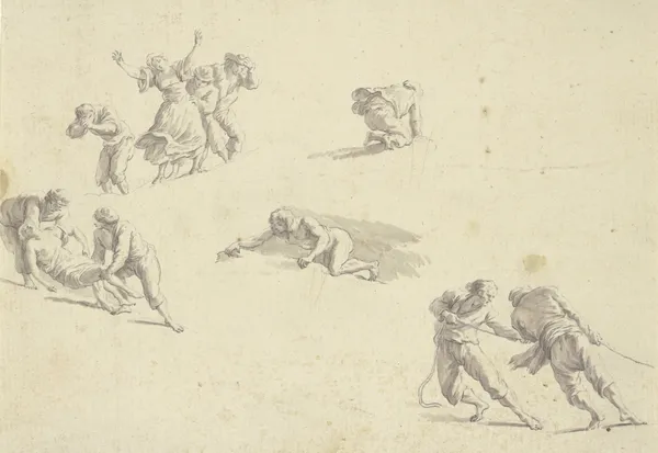 Staffagen für einen Schiffbruch av Claude-Joseph Vernet