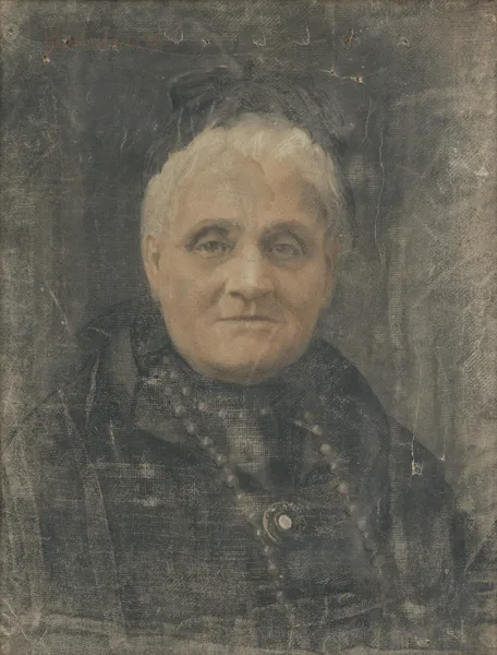 Portrait of a woman av Jozef Hanula