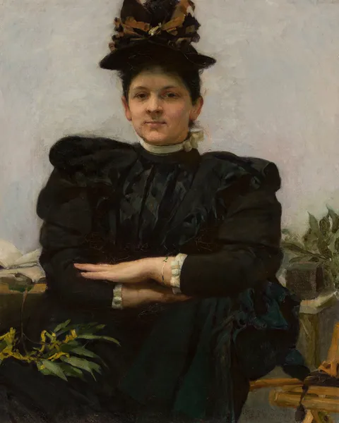 Portrait of Wanda Strażyńska av Józef Mehoffer