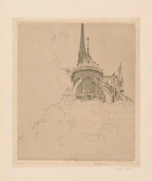 Apse of Notre-Dame de Paris Cathedral, state III av Józef Pankiewicz