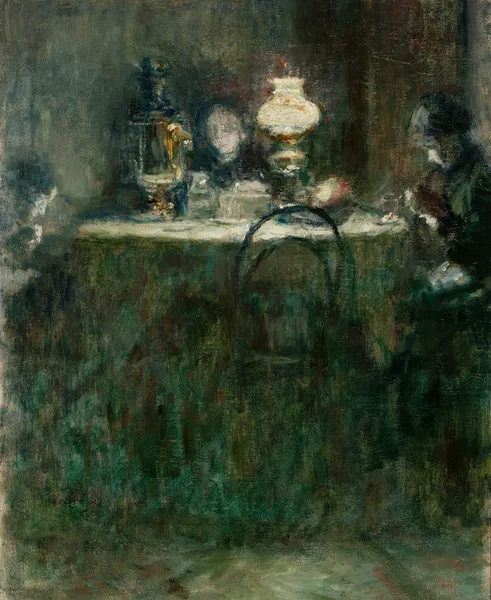 By the lamp av Józef Pankiewicz