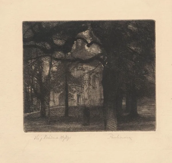 Chapel in a park av Józef Pankiewicz