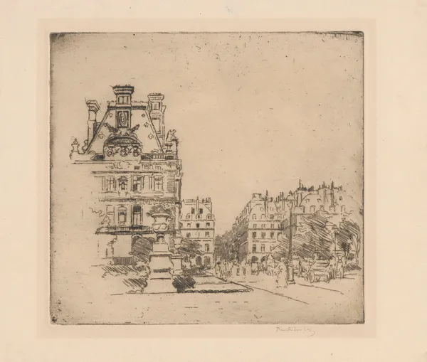 Des Tuileries Street, Paris av Józef Pankiewicz