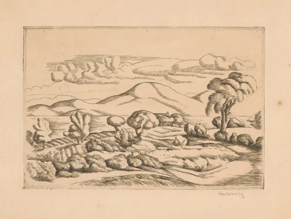 Landscape in Southern France, state VI av Józef Pankiewicz