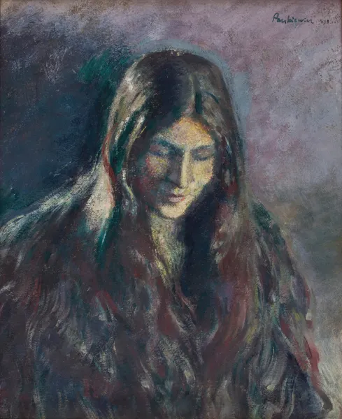 Portrait of a Woman (Young Woman) av Józef Pankiewicz