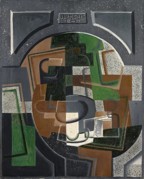 Still life with blackboard av Juan Gris