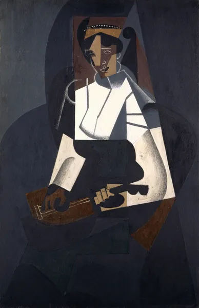 Woman with Mandolin av Juan Gris