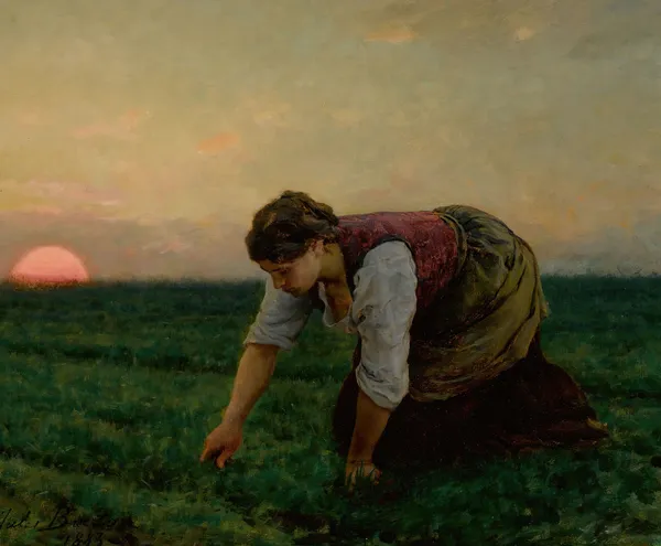 Une Sarcleuse av Jules Breton
