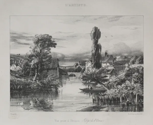 View near Alençon av Jules Dupré