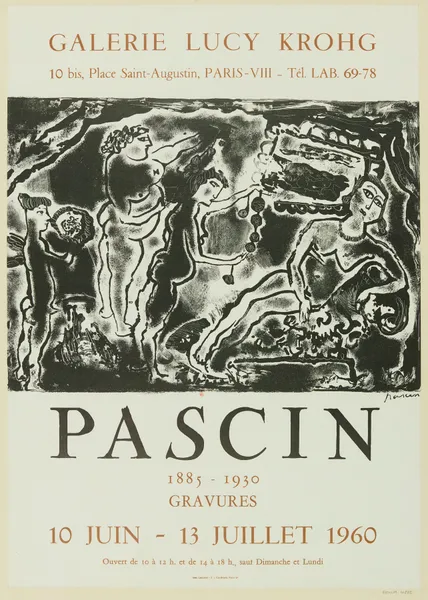 Exposition Galerie Lucy Krohg 10 juin-13 juillet 1960 av Jules Pascin
