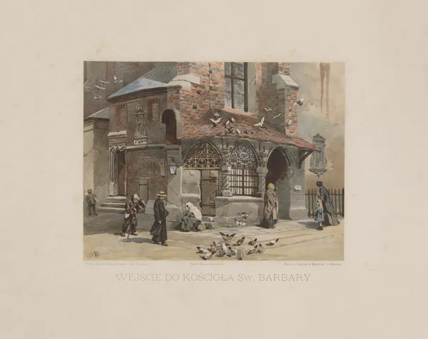 Wejście Do Kościoła Św. Barbary av Juliusz Kossak