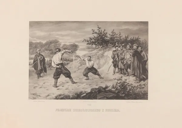 Wołodyjowski fights Bohun av Juliusz Kossak