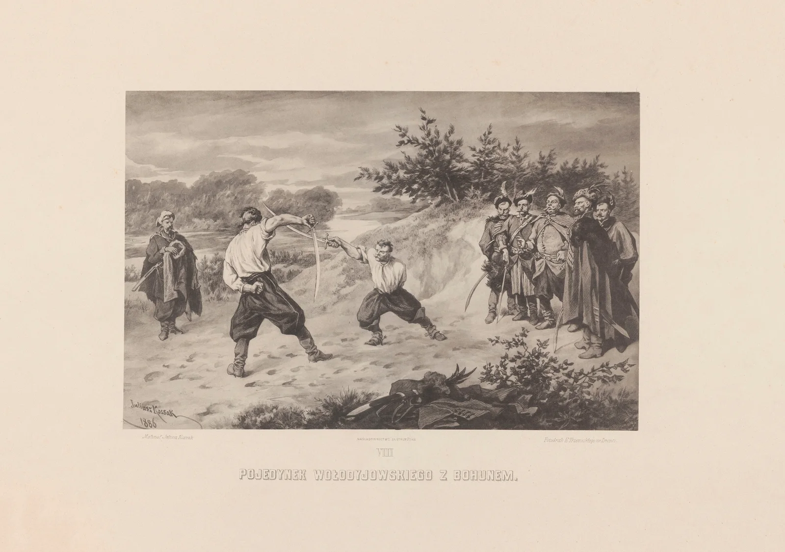 Wołodyjowski fights Bohun av Juliusz Kossak