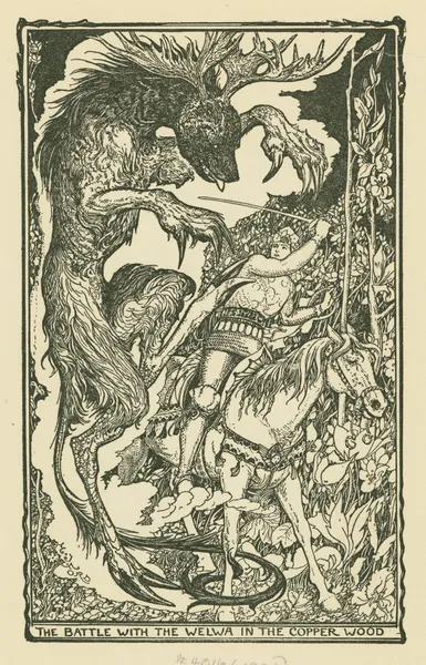 The battle with the Welwa in the Copper Wood av Henry Justice Ford