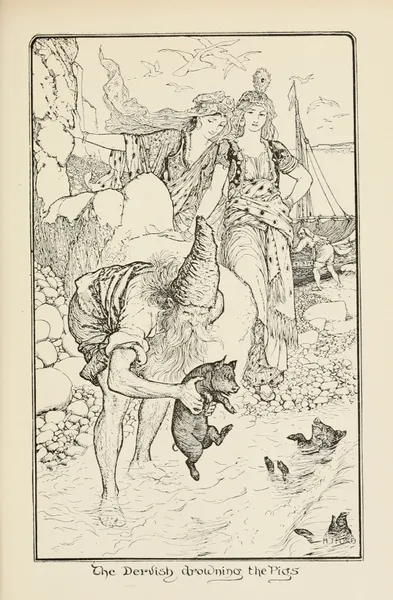 The Dervish Drowning the Pigs. av Henry Justice Ford