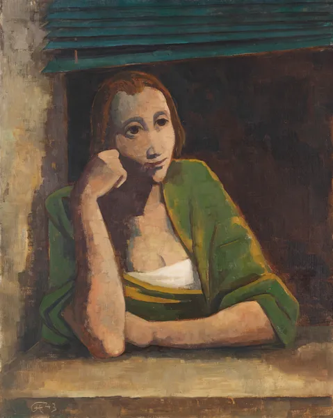 Girl at the Window av Karl Hofer