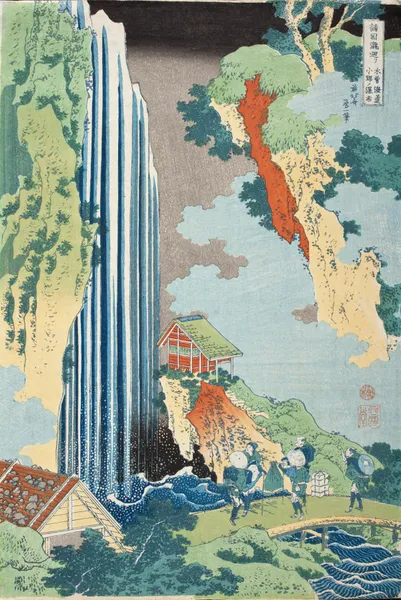 Falls of Ono on the Kisokaidō av Katsushika Hokusai