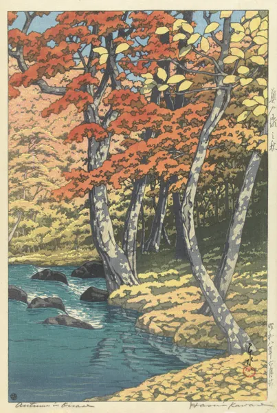 Autumn In Oirase av Kawase Hasui