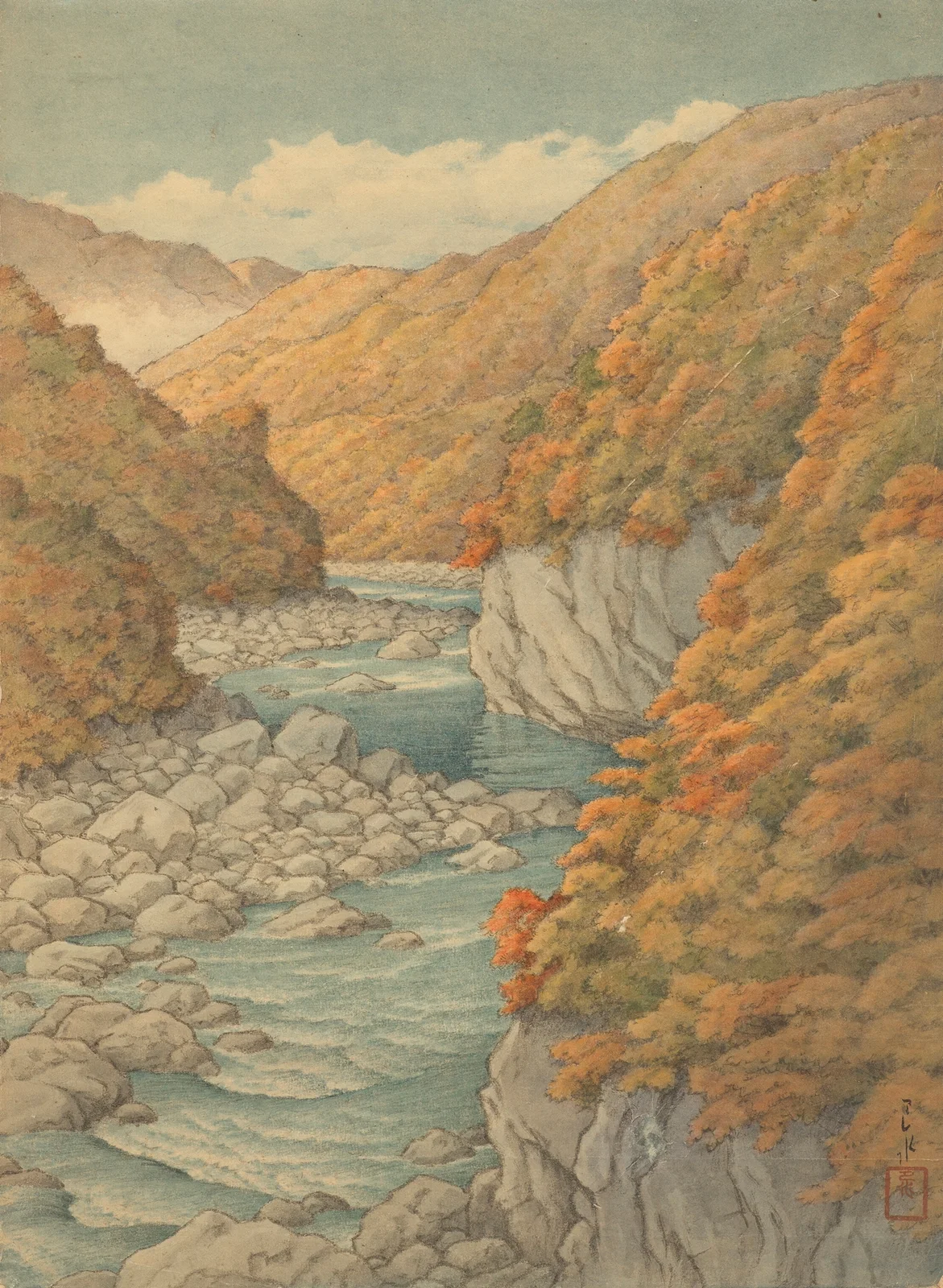 Autumn landscape av Kawase Hasui