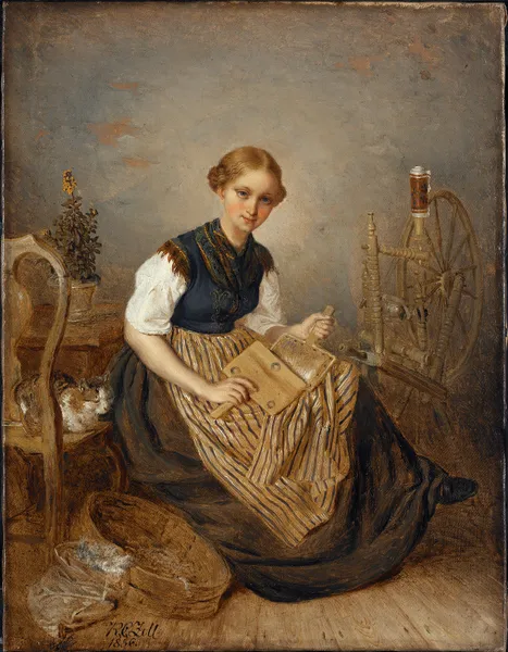 A Girl Carding av Kilian Zoll