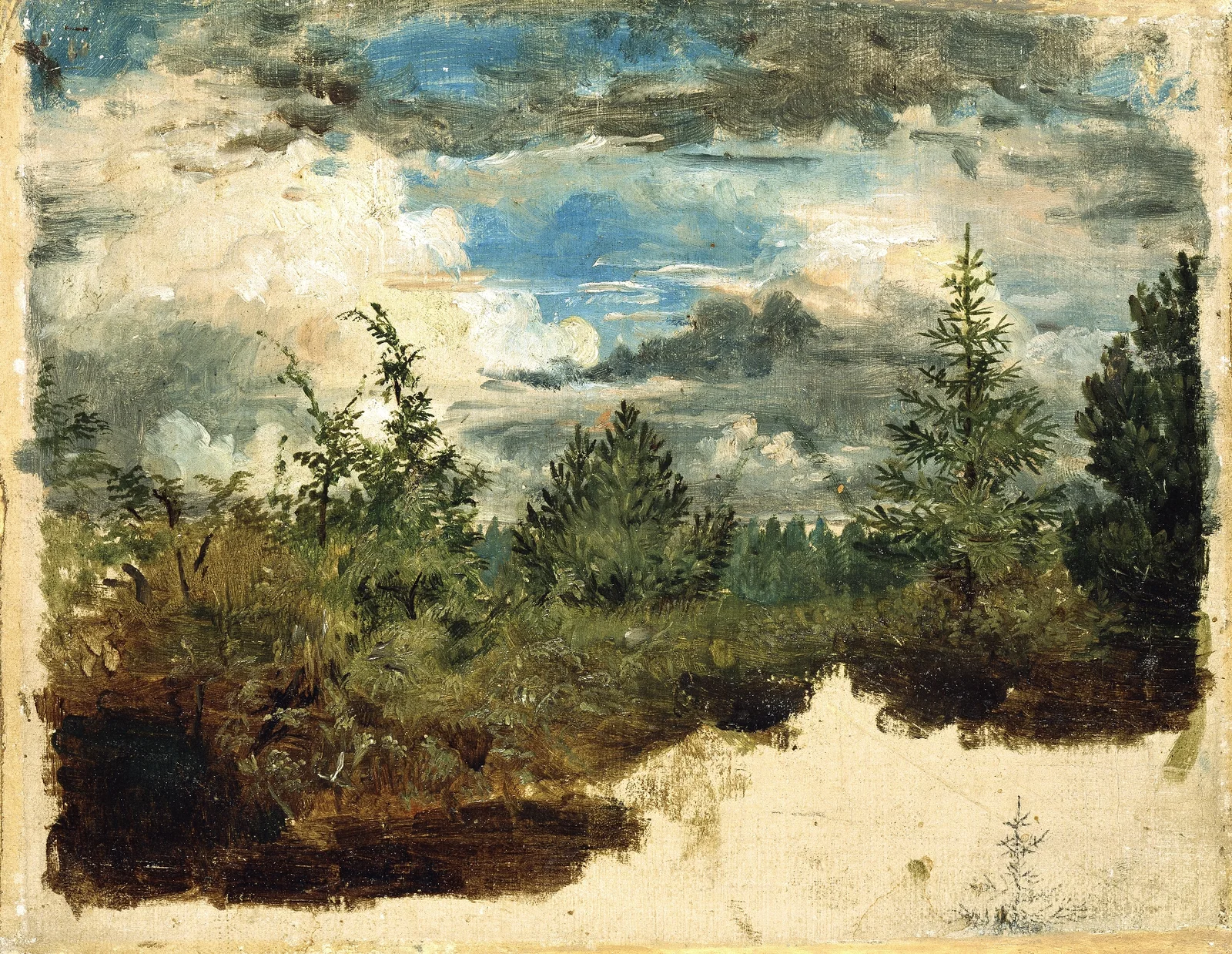 A Wooded Hillside. Study av Kilian Zoll