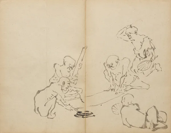 Calligraphy in the Heat av Kawanabe Kyōsai