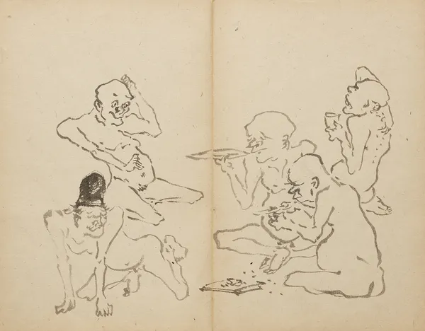 Drinking Party av Kawanabe Kyōsai