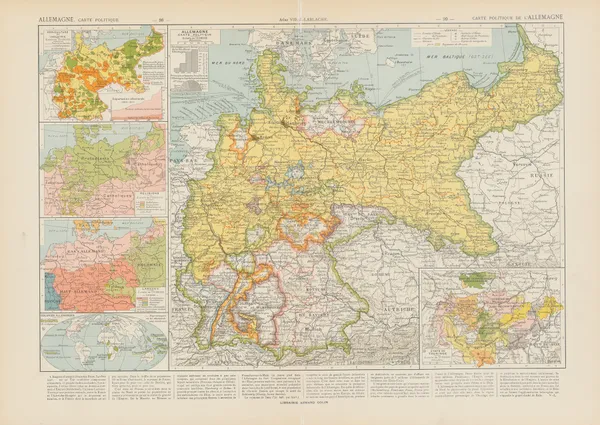 Carte Politique de l’Allemagne av Paul Vidal de La Blache