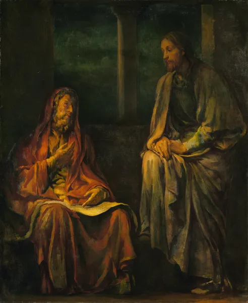 Visit of Nicodemus to Christ av John La Farge