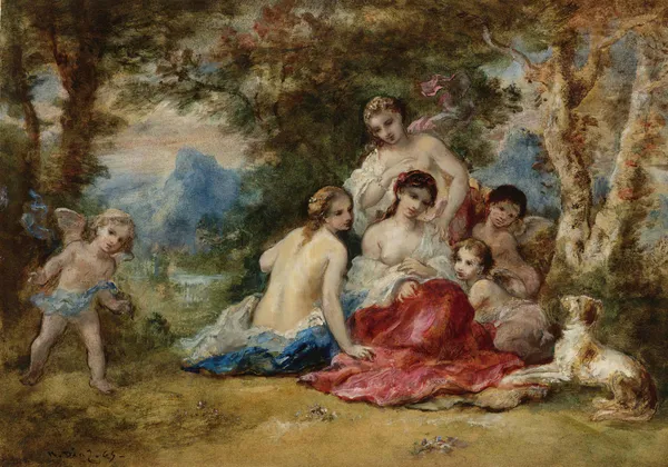 Les Hamadryades av Narcisse-Virgile Diaz de La Peña