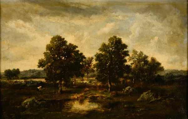 Mare dans une lande av Narcisse-Virgile Diaz de La Peña