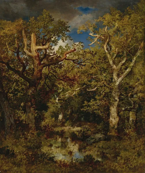 Mare En Fôret, Chêne Demi-Mort av Narcisse-Virgile Diaz de La Peña