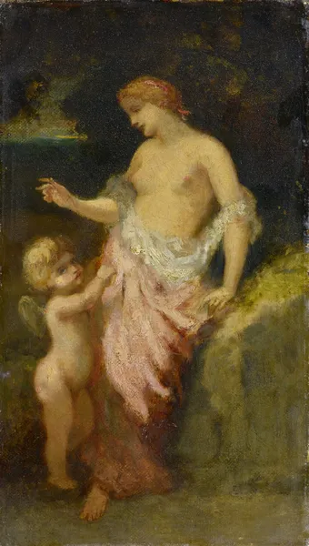 Venus And Cupid av Narcisse-Virgile Diaz de La Peña