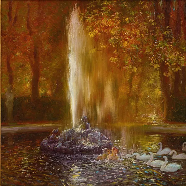 Le Jet D’eau De Versailles av Gaston La Touche