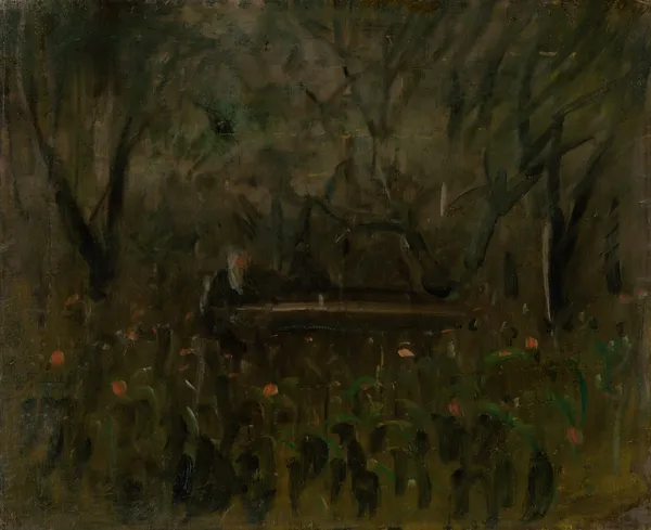 In the Garden at the Table av Ladislav Mednyánszky