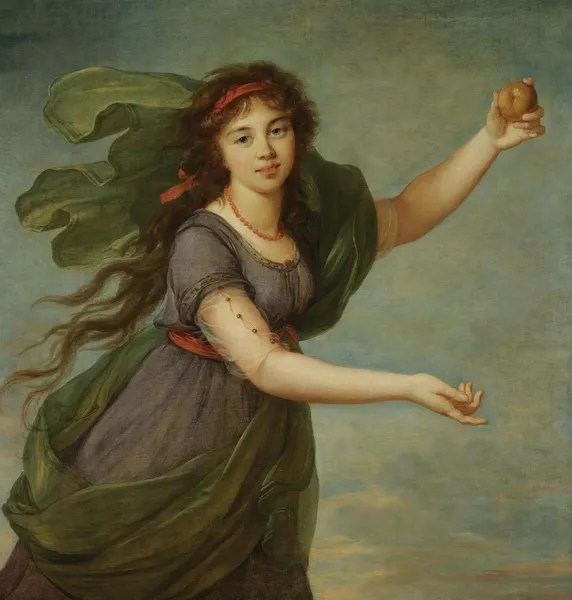 Portrait Of A Young Girl In The Guise Of Atalanta av Elisabeth Louise Vigée Le Brun