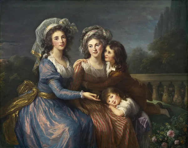The Marquise de Pezay,and the Marquise de Rougé with Her Sons Alexis and Adrien av Elisabeth Louise Vigée Le Brun