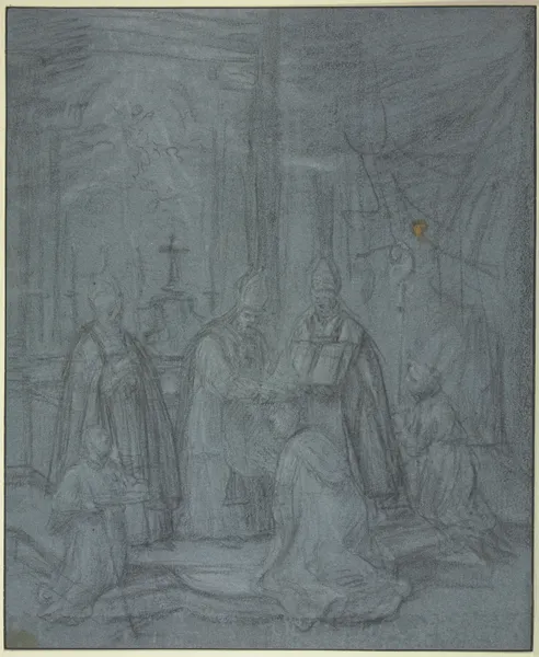 Ordination of a bishop av Eustache Le Sueur