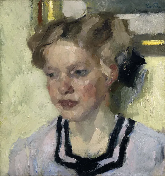 Portrait of Mina Hasch av Leo Putz