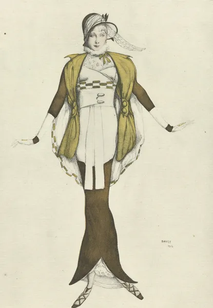 PHILOMÈLE / Robe de Bakst réalisée par Paquin av Léon Bakst
