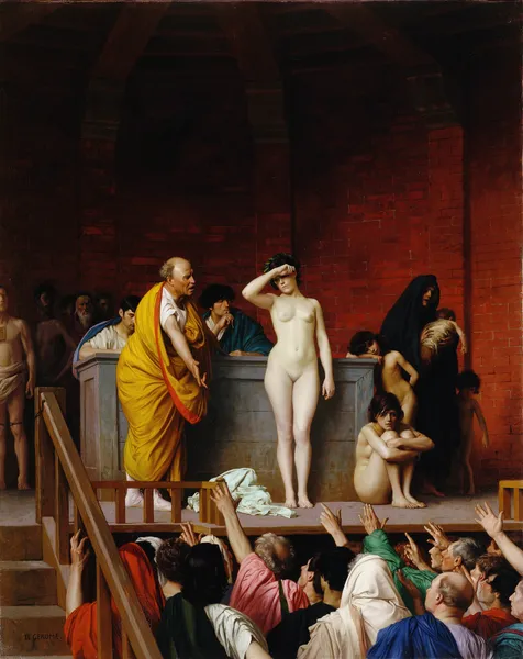 Slave Market in Ancient Rome av Jean-Léon Gérôme