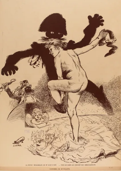 La revue déshabillée de Mr.Jean d’Arc av Adolphe Léon Willette