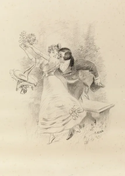 L’idylle de Floriane av Adolphe Léon Willette